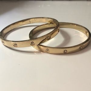 Lane Bryant Hinge Rhinestone Bangles